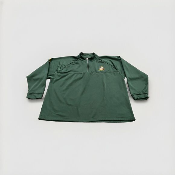 Champion Mens Green NCAA Oregon Ducks 1/4 Zip Pullover Fleece Jacket Size 2XL - Picture 1 of 10